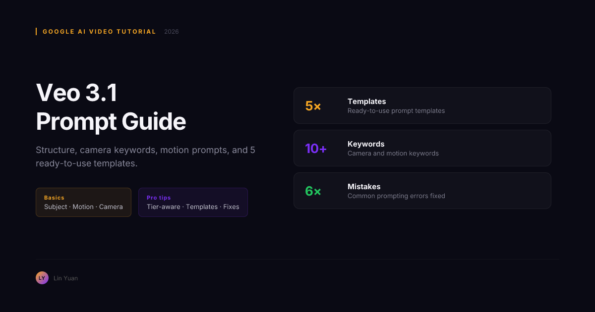 Veo 3.1 Prompt Guide: How to Write Better Prompts for Google AI Video in 2026