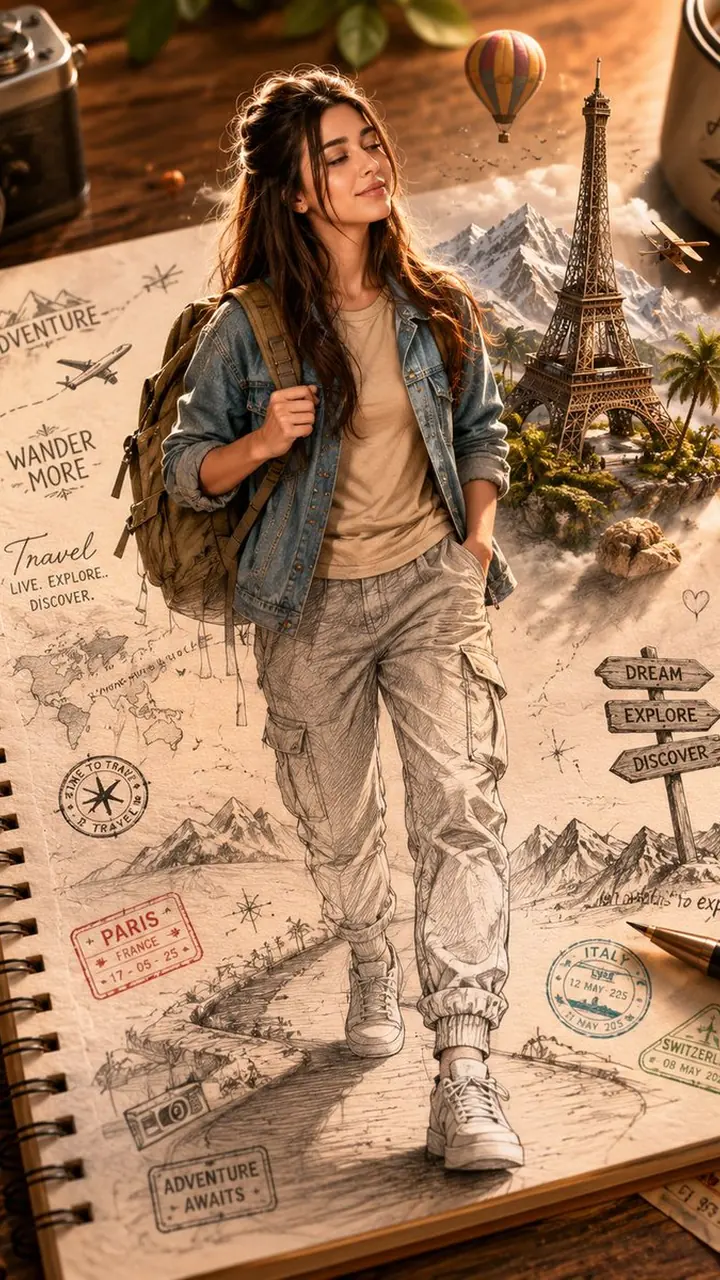 GPT Image 2 generated 3D notebook illusion character example