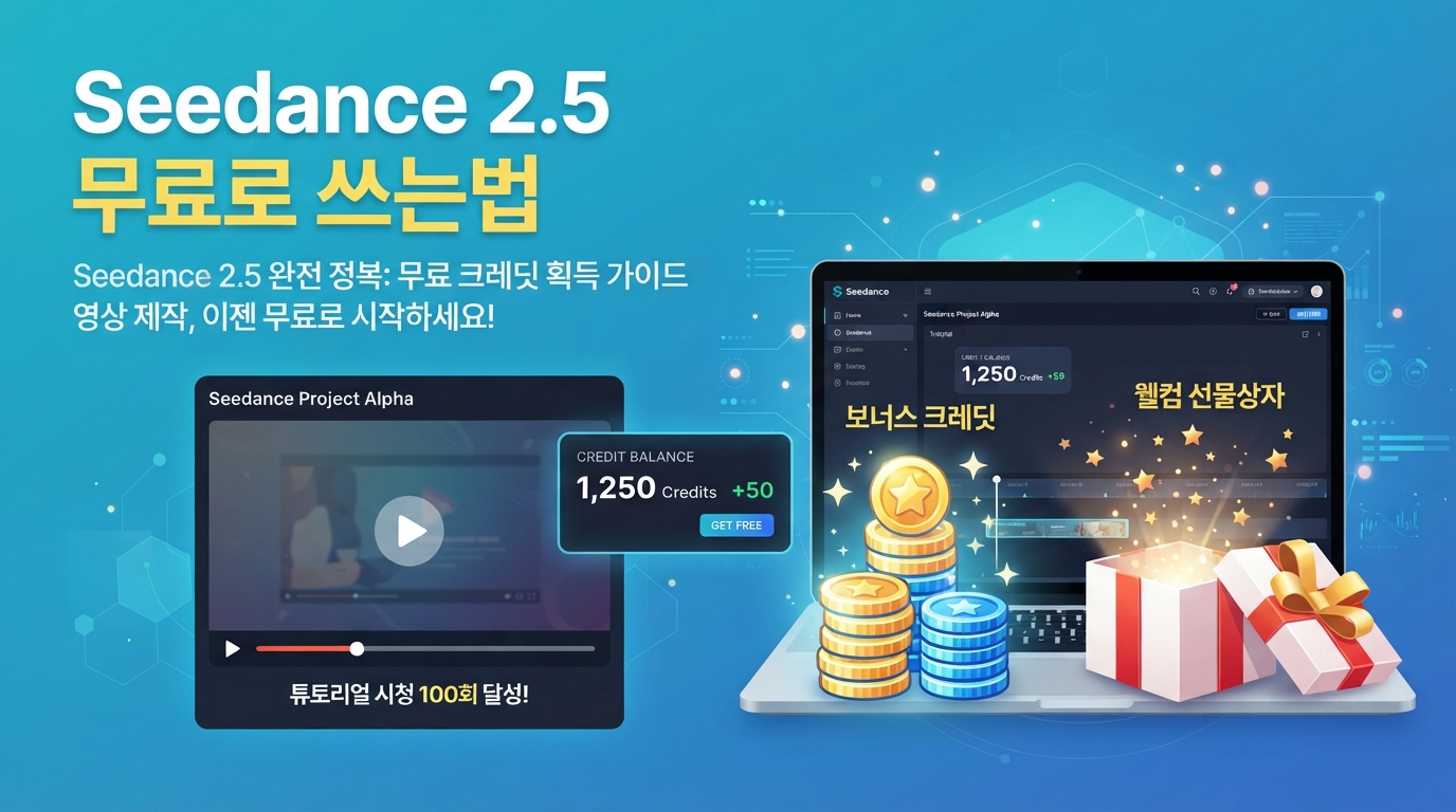 시드댄스 2.5 무료로 쓰는 법: 무료 크레딧, 체험 한도, 워터마크까지 정리 (2026년 8월) 시드댄스 2.5 무료로 쓰는 법: 무료 크레딧, 체험 한도, 워터마크까지 정리 (2026년 8월)