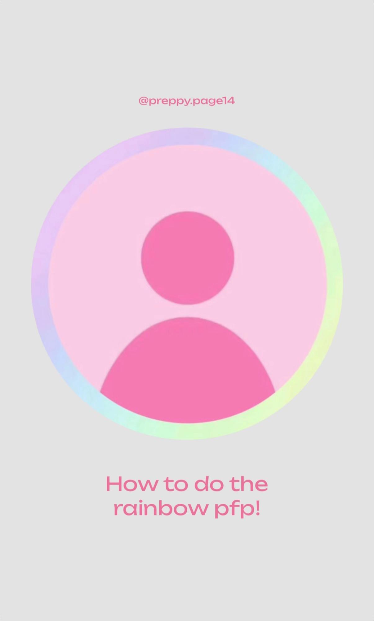 Finished rainbow pfp example with pastel ring border