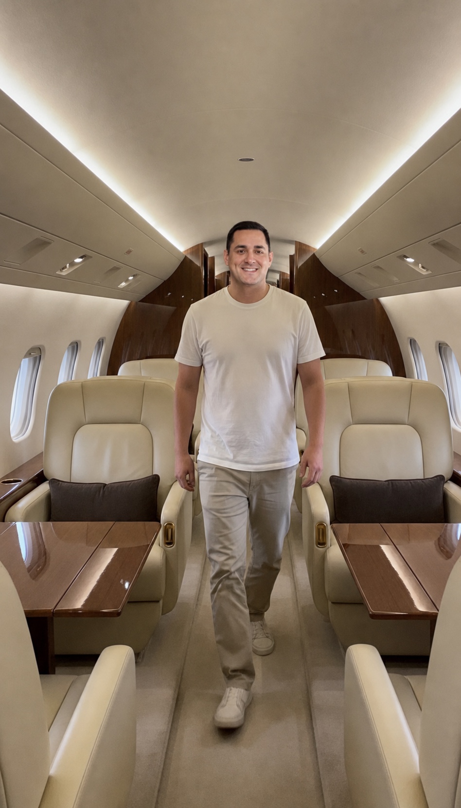 Private Jet Walk — LarpGPT Lifestyle scene template